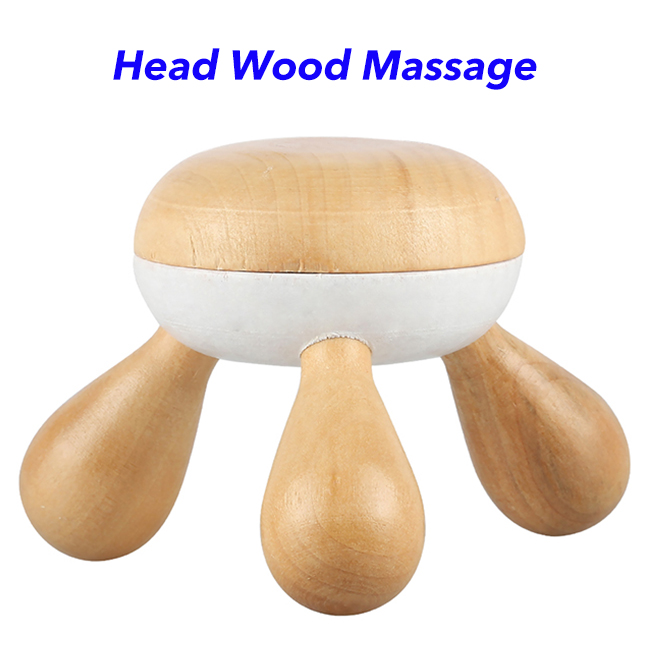 UFO Wood Therapy Massager Mini Design Spa Lymphatic Drainage Round Head Wood Massage Tool